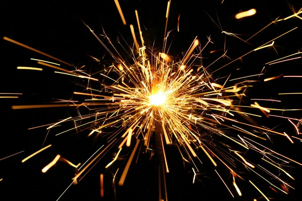 Yellow sparkler — Stock Photo, Image