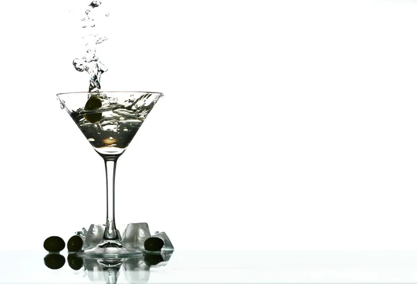 Martini glass splash — Stock Photo, Image