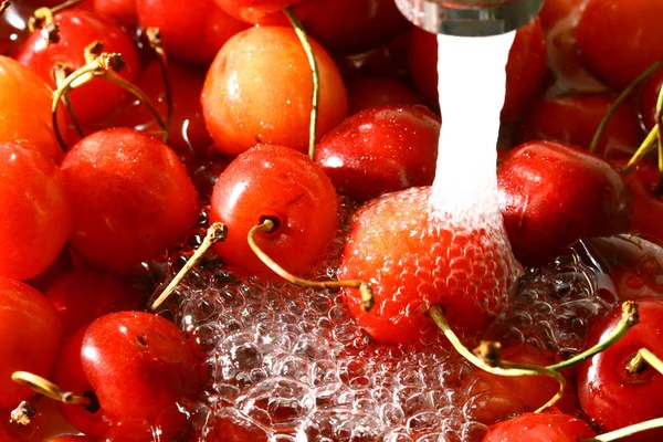 Sweet cherry under wet — Stockfoto