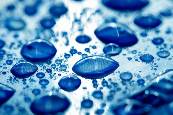 Niebieski waterdrops — Zdjęcie stockowe