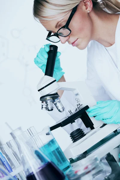 化学实验室的科学家 — 图库照片