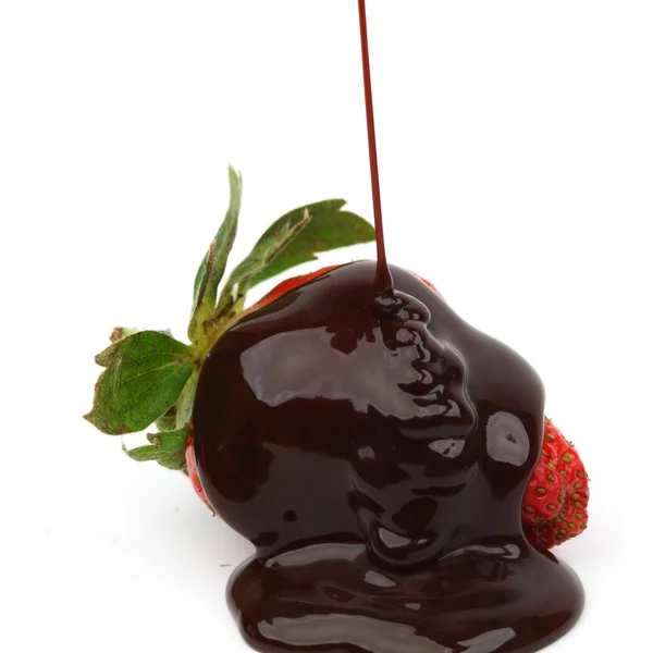 สตรอเบอร์รี่ในช็อคโกแลต — ภาพถ่ายสต็อก