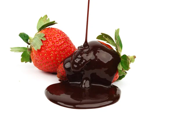 Φράουλα στη σοκολάτα — Φωτογραφία Αρχείου