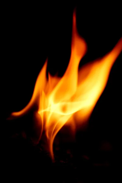 Пожежне полум'я крупним планом — стокове фото