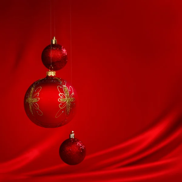 Kırmızı Noel top — Stok fotoğraf