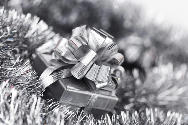 Silver christmas card — Stock Photo, Image