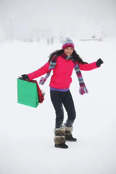 Shopping invernale — Foto Stock