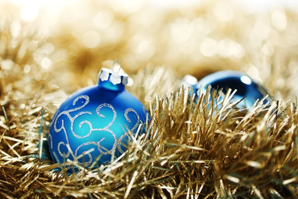 Blue christmas ball — Stock Photo, Image
