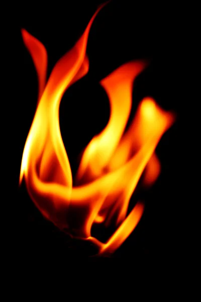 Пожежне полум'я крупним планом — стокове фото