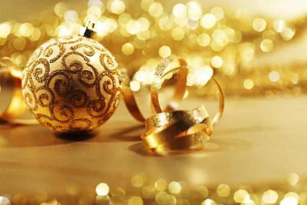 Золотий Різдвяна листівка — стокове фото