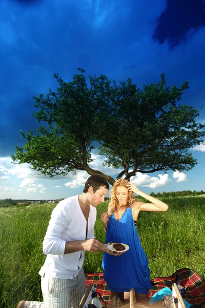 Gli amanti del picnic — Foto Stock
