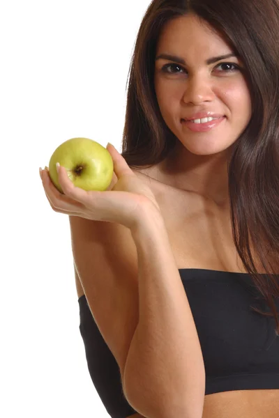 Apfel essen — Stockfoto