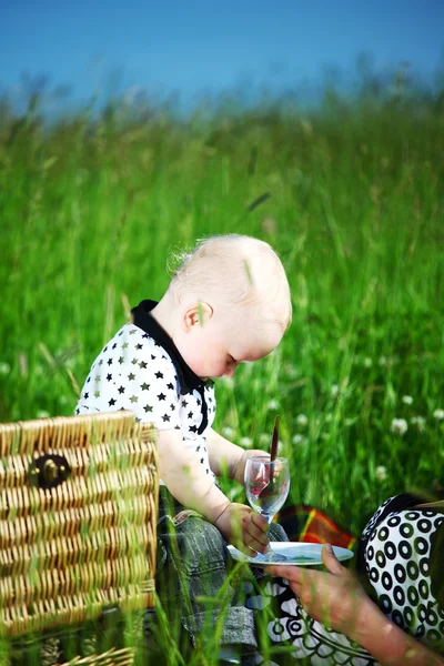 Aile pikniği — Stok fotoğraf