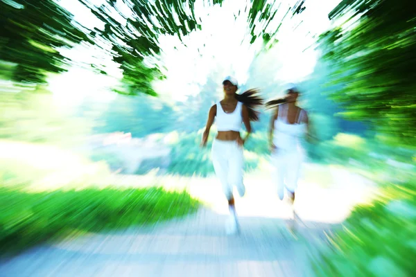 Woman run — Stok fotoğraf