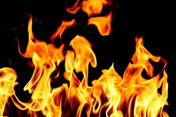 Płomień ognia z bliska — Zdjęcie stockowe