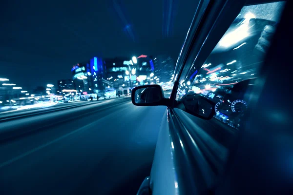 Night car drive — Stock Photo, Image