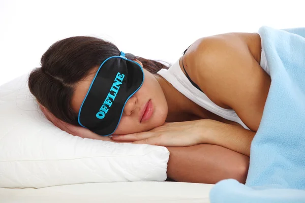 Offline mulher dormindo — Fotografia de Stock