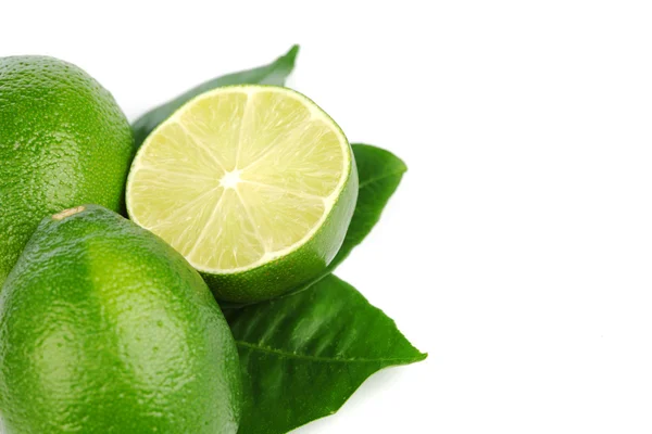 Lime su bianco — Foto Stock