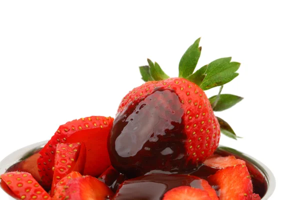 stock image Strawberry in chocolate