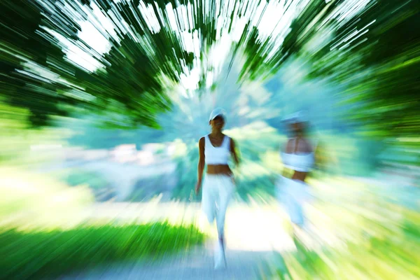 Corre mujer — Foto de Stock