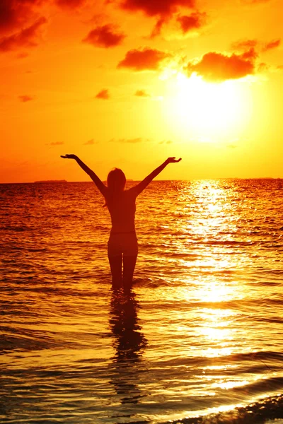 stock image Sunset woman