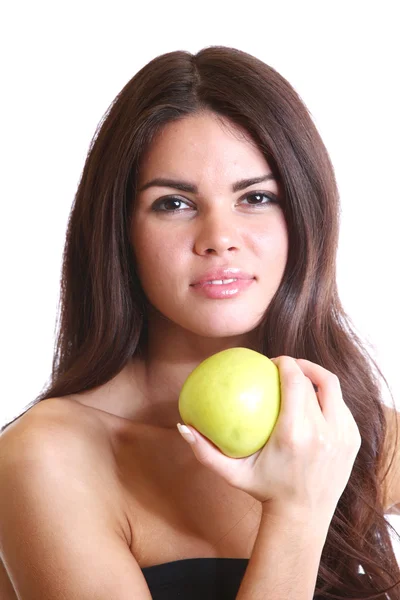 Apfel essen — Stockfoto