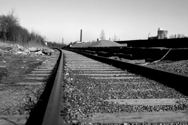 鉄道のレール — ストック写真