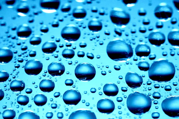 Синій краплі води — стокове фото