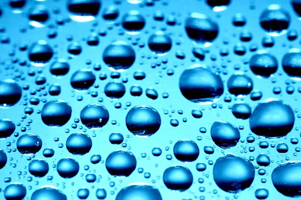 Blauwe waterdrops — Stockfoto