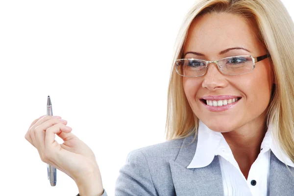 Бізнес-леді в окулярах — стокове фото