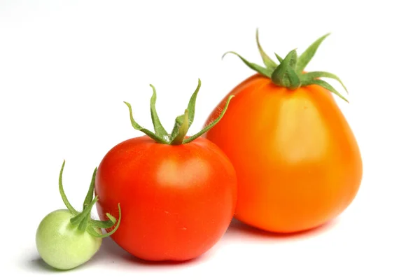 Tomato pile on white — Stock Photo, Image
