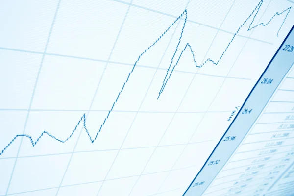 Pénzügyi grafikon — Stock Fotó