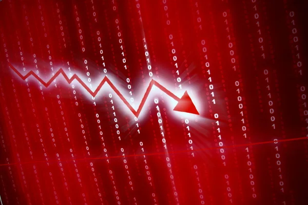 stock image Red graph