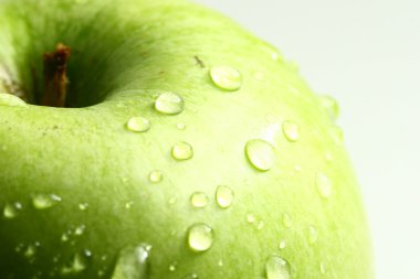 Green fresh apple clipart