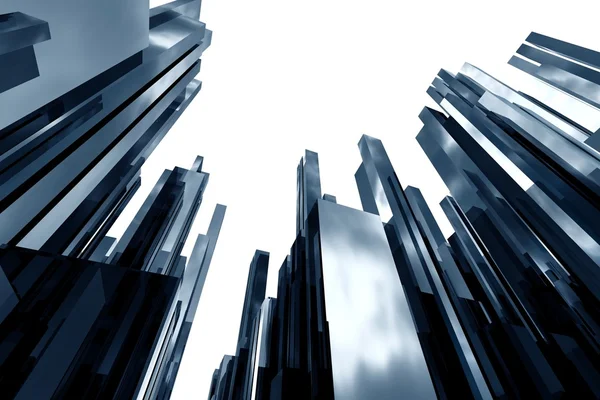 Abstrakte Hochhäuser 3d — Stockfoto
