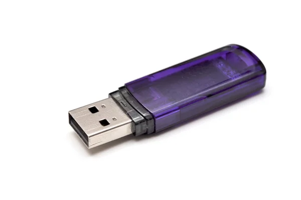Karta pamięci flash USB na białym tle — Zdjęcie stockowe