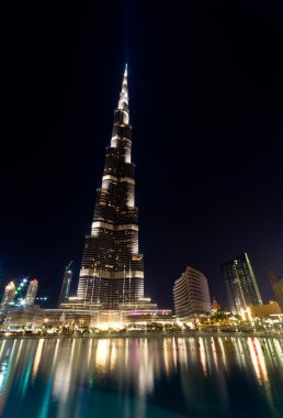 Burj Khalifa, Dubai, night view clipart