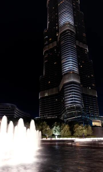 Burj Khalifa, Dubai, vista notturna — Foto Stock
