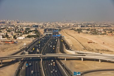 Al Dhaid road, Dubai, UAE, aerial view clipart