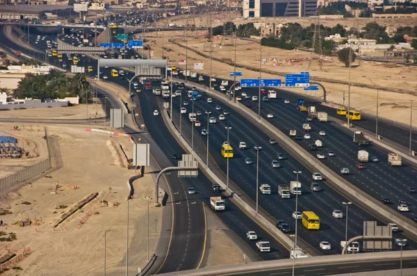 Al Dhaid road, Dubai, UAE, вид с воздуха — стоковое фото