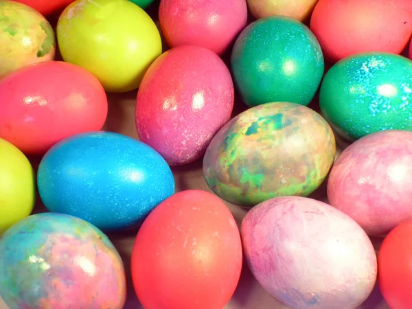 Motley Easter Eggs. — Stock Photo, Image