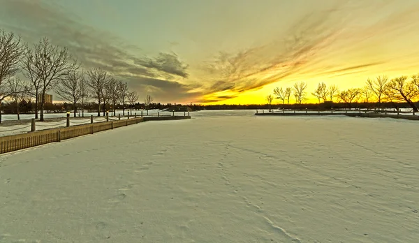 Wascana lake freezing