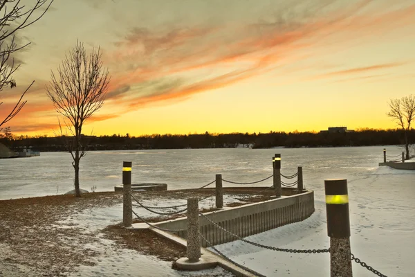 Wascana lake freezing