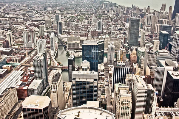 Вид з повітря на Цикаго — стокове фото