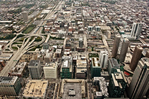 Luchtfoto van Chicago — Stockfoto