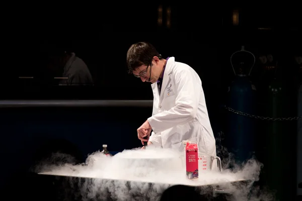 stock image Ice cream making science experiment