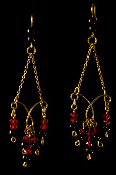 Handmade chain earrings — Stock Photo, Image