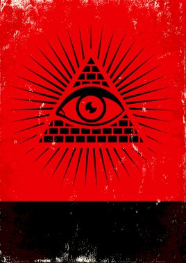 Pyramid and the eye clipart