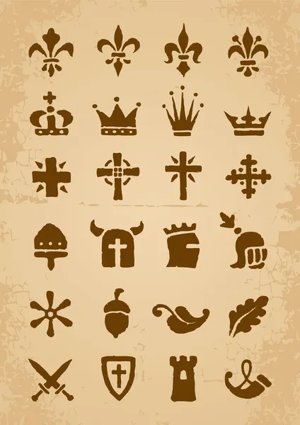 Symboles héraldiques — Image vectorielle