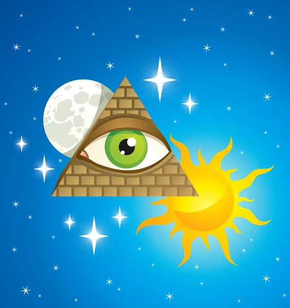 Пирамида с глазом — стоковый вектор